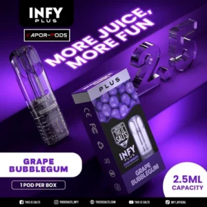 หัวพอต INFY PLUS 2.5ml_Grape Bubblegum