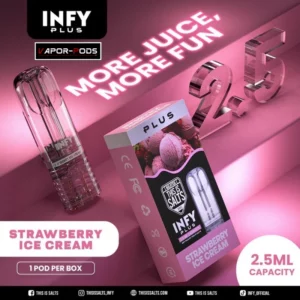 หัวพอต INFY PLUS 2.5ml_Strawberry Ice cream